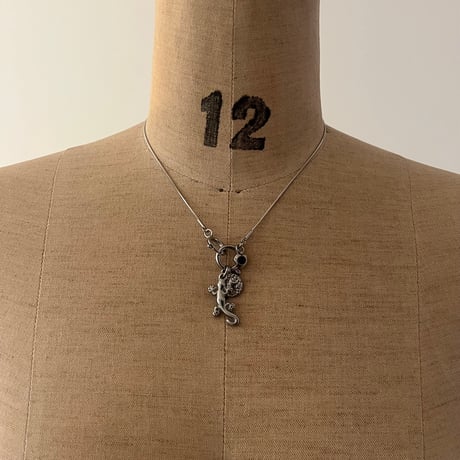 snake chain necklace-lizard-