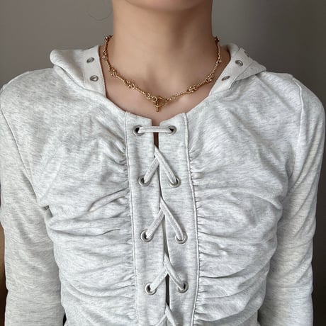 fleur link necklace（silver/gold）