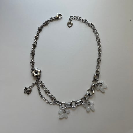 ohana necklace-milky white-