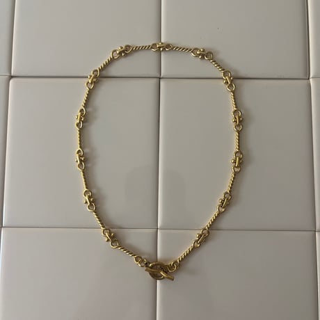fleur link necklace（silver/gold）