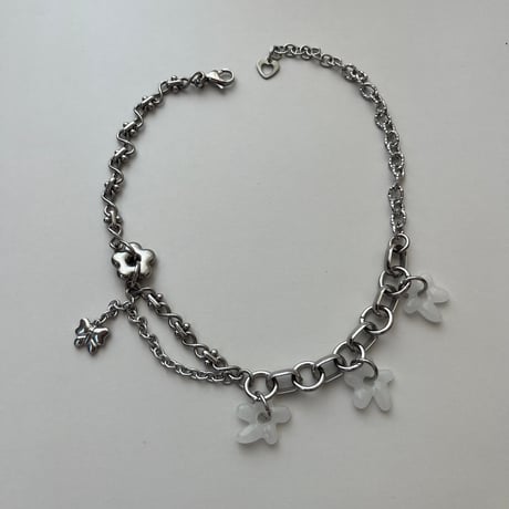 ohana necklace-milky white-