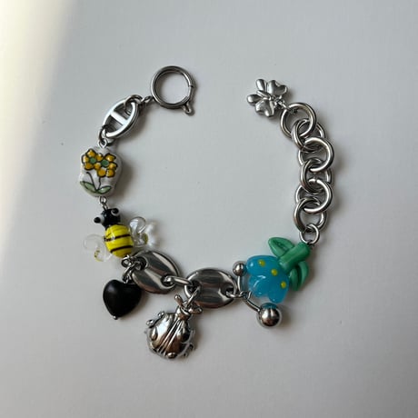 flower & insect bracelet