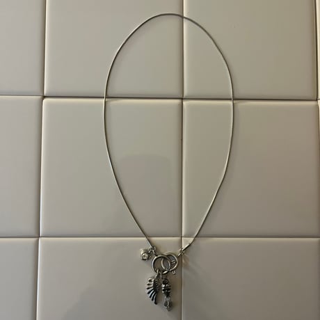 snake chain necklace-skull-