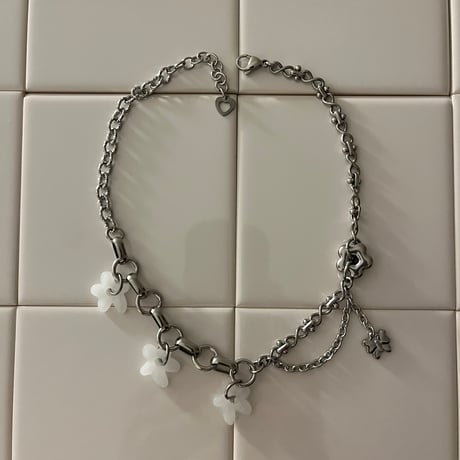 ohana necklace-milky white-