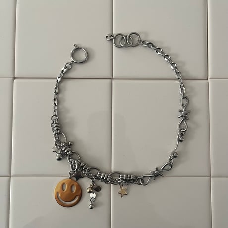 smile charm necklace𖦹๋࣭ ⭑☺︎