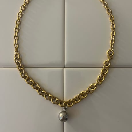 big ball charm necklace⋆｡˚𖦹（silver/gold）