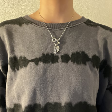 snake chain necklace-skull-