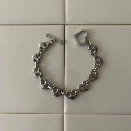 heartbeat chain bracelet*๑♡՞（silver/gold）