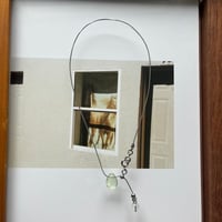stone slide necklace-fluorite（green）