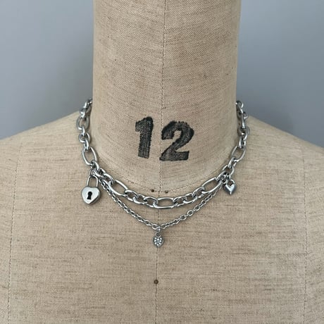 heart padlock necklace♡ྀི ˖ ⊹