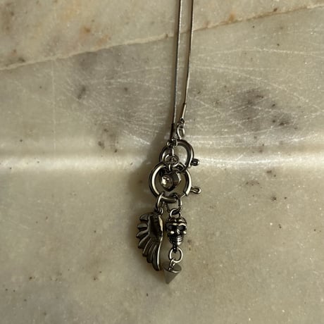 snake chain necklace-skull-