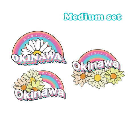MANARiN OKINAWA ステッカー(M) 3枚セット