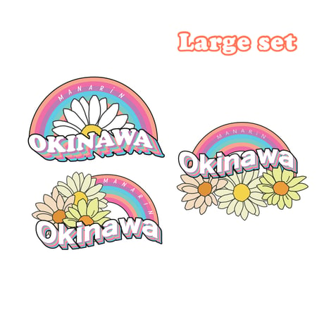 MANARiN OKINAWA ステッカー(L) 3枚セット