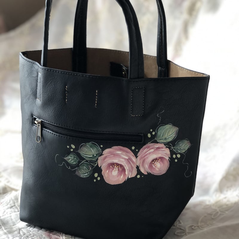 ショルダーバック 薔薇 トールペイント by