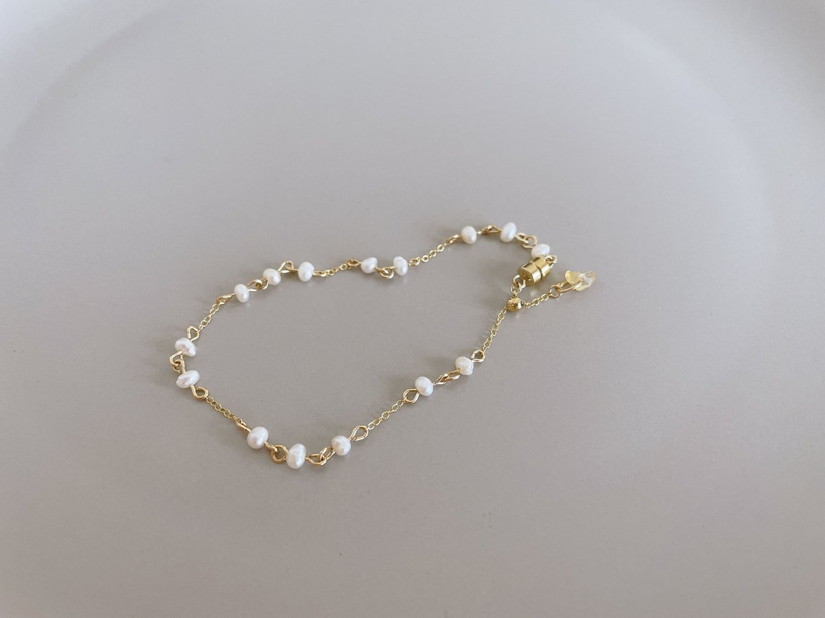 14kgf 小さな淡水パールブレスレット | halolulu* ハロルル accessories