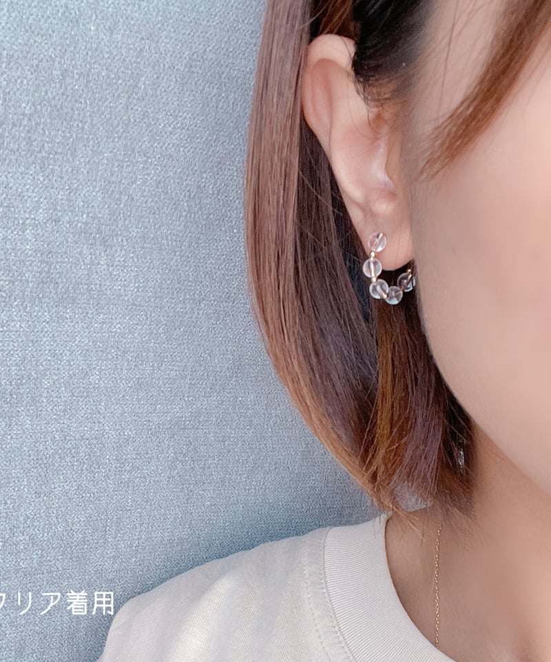 14kgf Tsubutsubu hoop pierce つぶつぶフープピアス | halo