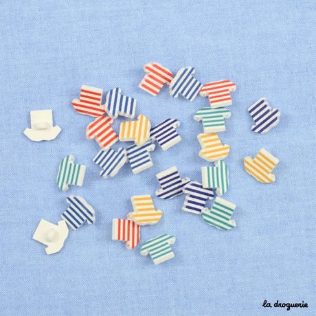 Bouton Penfret Marinière rayée 15 mm