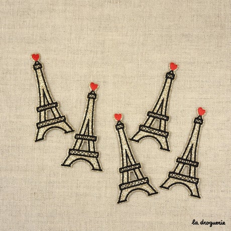 Ecusson Glitter Tour Eiffel 90 mm  Ecusson à thermocoller 90 x 44 mm