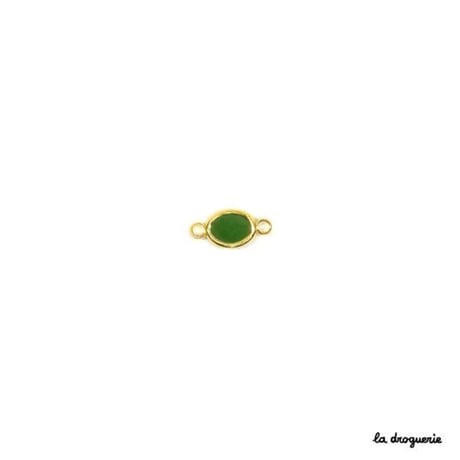 Perle opaline ovale « Coup de théâtre »14×7ｍｍ