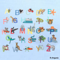 Ecussons “Alphabet animaux”67 à 45 mm