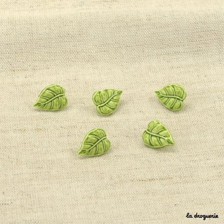 Bouton Clairière feuille 12 mm
