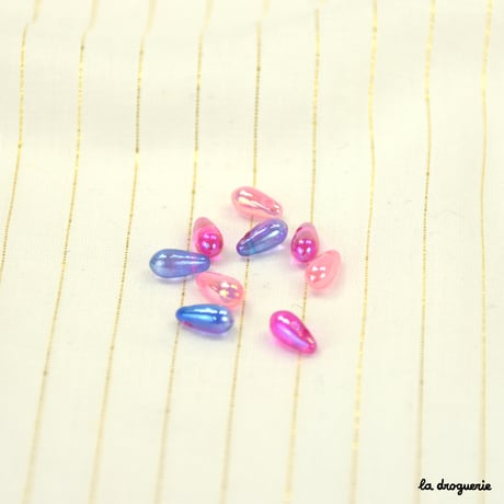 Perle Tonga goutte irisée | Perle 8x4 mm