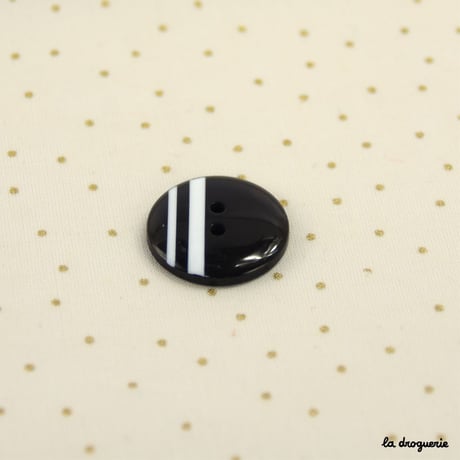 Bouton « Réglisse 2 traits » 20 mm