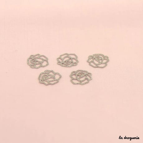 Perle Découpage rose granité | Perle 13 mm