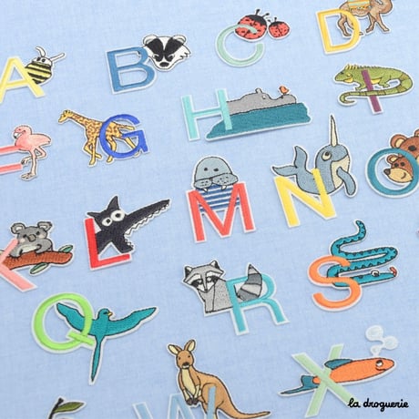 Ecussons “Alphabet animaux”67 à 45 mm