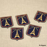 Ecusson Blason Tour Eiffel 68 mm  Ecusson à thermocoller 68 x 53 mm