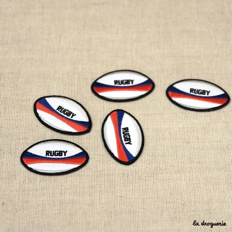 Ecusson Façon cuir rugby  Ecusson à thermocoller 52×32 mm