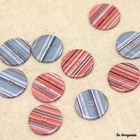 Bouton Jeux de rayures facon Missoni | Bouton 25mm