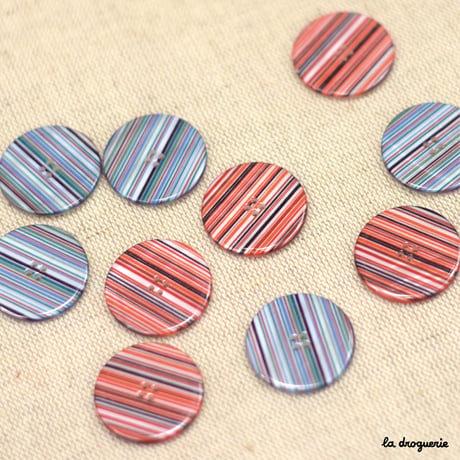 Bouton Jeux de rayures facon Missoni | Bouton 25mm
