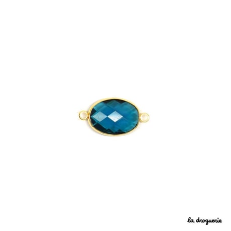 Perle transparente ovale « Coup de théâtre »25×13ｍｍ