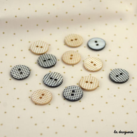 Bouton « Mini damiers pion » 15 mm