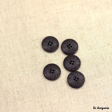 Bouton Lampyre arabesques noires | Bouton 18mm