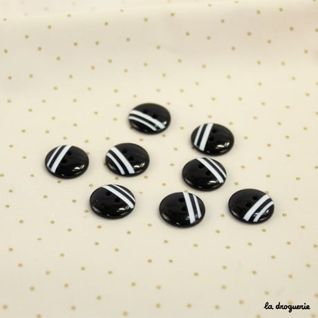Bouton « Réglisse 2 traits » 15 mm