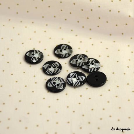 Bouton « Pétale gravé pion » 15 mm