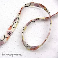 Biais “Pop’arbres” Roses | Biais replié - largeur pliée 10 mm