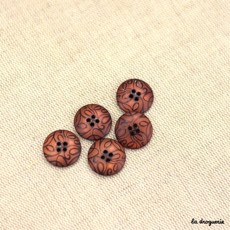 Bouton Lampyre arabesques noires | Bouton 18mm
