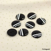 Bouton « Réglisse 2 traits » 20 mm