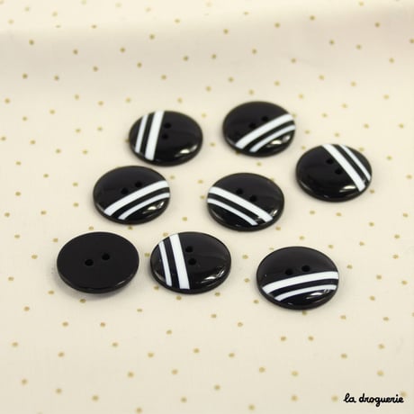 Bouton « Réglisse 2 traits » 20 mm