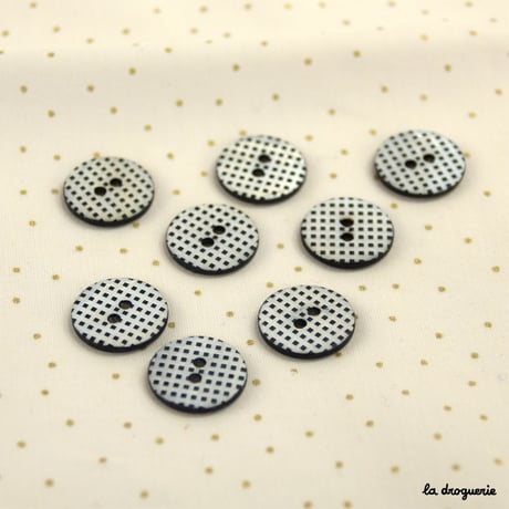 Bouton « Mini damiers pion » 18 mm