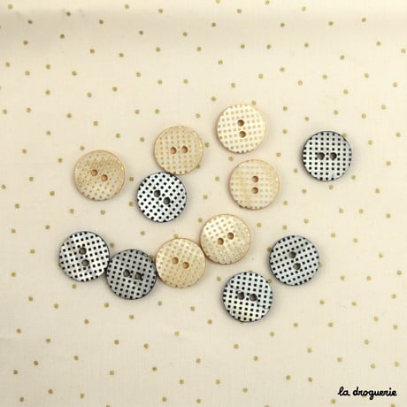 Bouton « Mini damiers pion » 15 mm