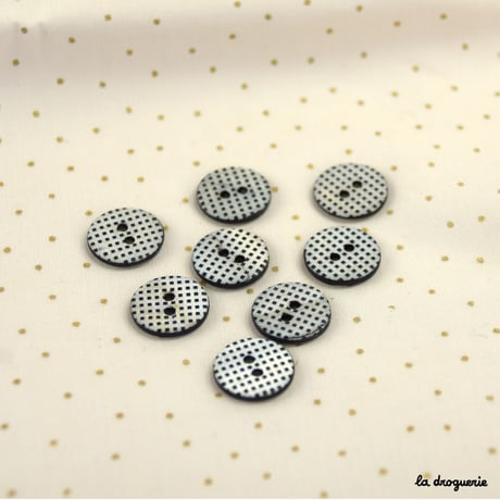 Bouton « Mini damiers pion » 15 mm