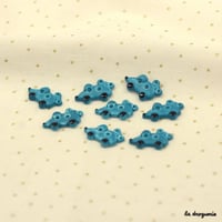 Bouton Drôle de bête souris à roulettes 15 mm