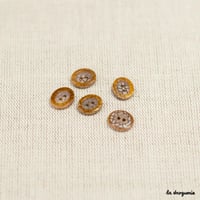 Bouton Petit salon craquelé 11 x 10 mm – Caramel