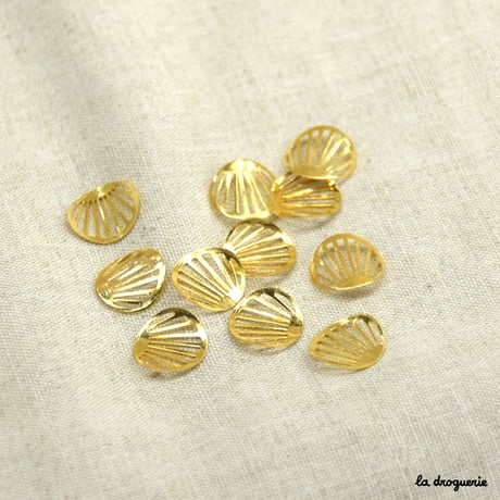 Perle Sequin ajouré façon coquille | Perle 13 mm