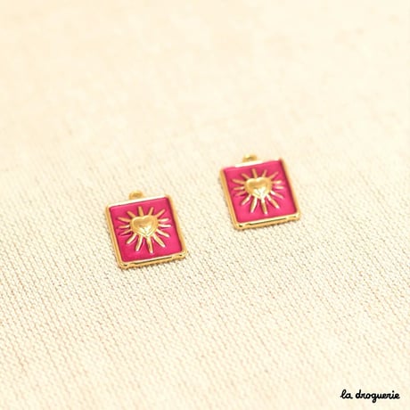 Perle Allure coeur soleil rectangle | Perle 22 x 15 mm