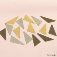Perle Puzzle triangle granité | Perle 35x13 mm